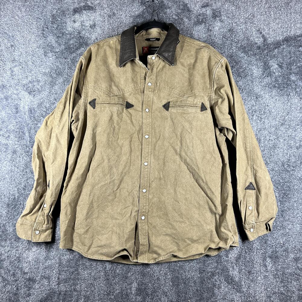 Kakadu Shirt Mens Medium Nashville Traders 5S02 Cotton Canvas Pearlsnap Western